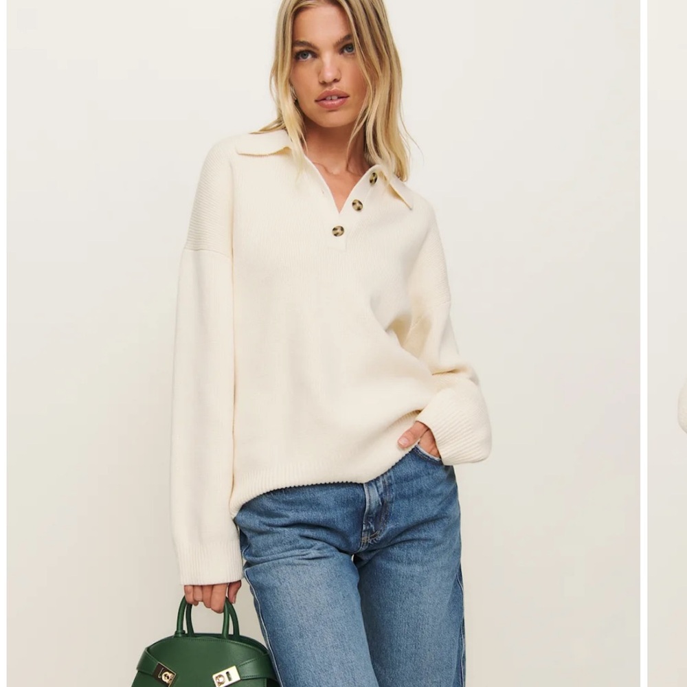 Reformation Brooklyn Cotton Sweater